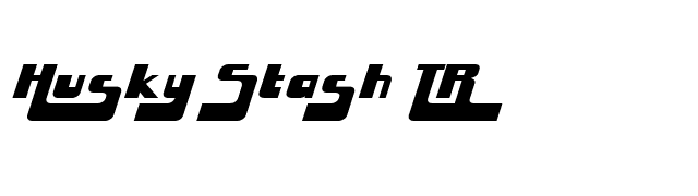 Husky Stash TR font preview