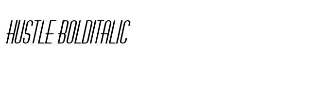 Hustle BoldItalic font preview
