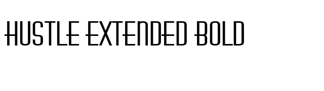 Hustle Extended Bold font preview