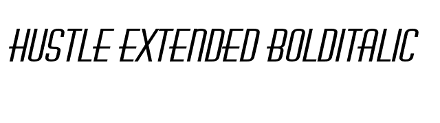 Hustle Extended BoldItalic font preview