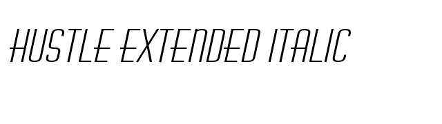 Hustle Extended Italic font preview