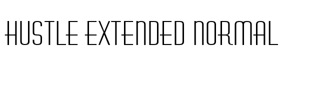 Hustle Extended Normal font preview