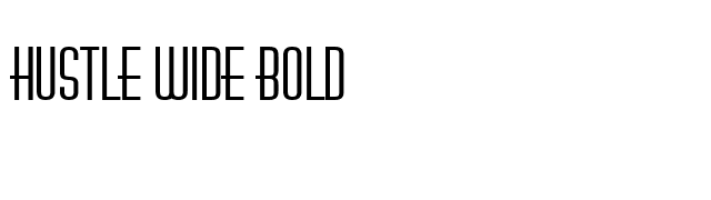 Hustle Wide Bold font preview