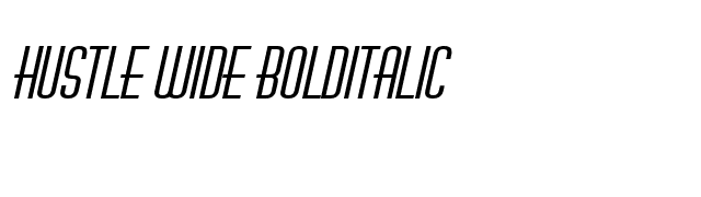 Hustle Wide BoldItalic font preview