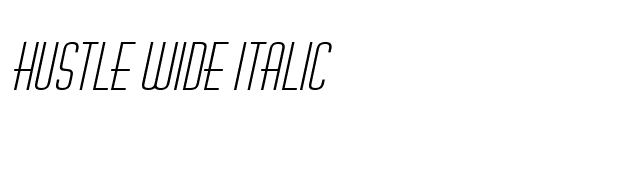 Hustle Wide Italic font preview