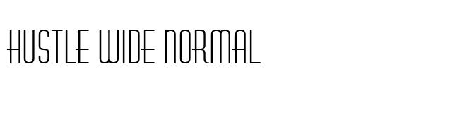 Hustle Wide Normal font preview