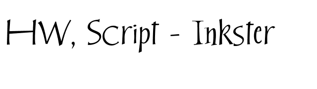 HW, Script - Inkster font preview
