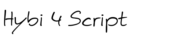 Hybi 4 Script font preview