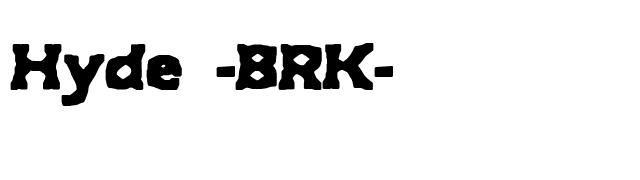 Hyde -BRK- font preview