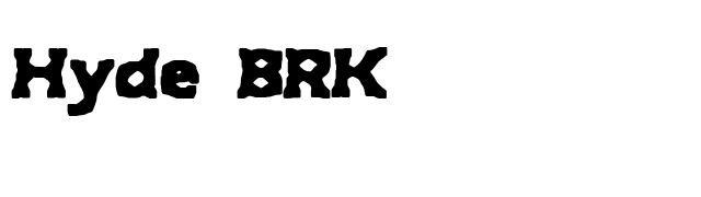 Hyde BRK font preview