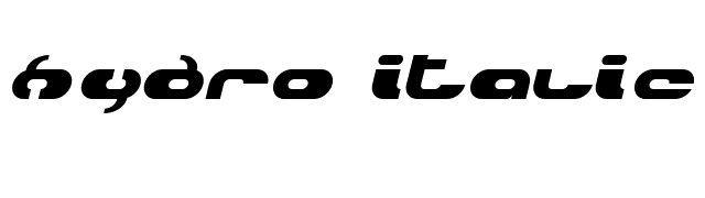 Hydro Italic font preview