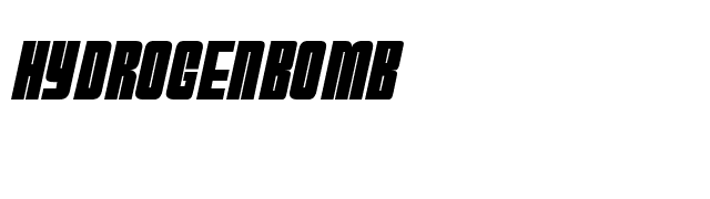 HydrogenBomb font preview