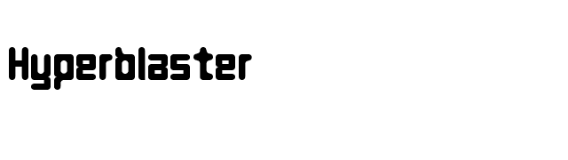 Hyperblaster font preview