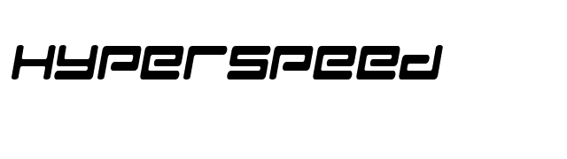 Hyperspeed font preview