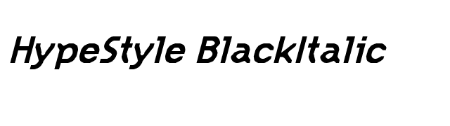 HypeStyle BlackItalic font preview