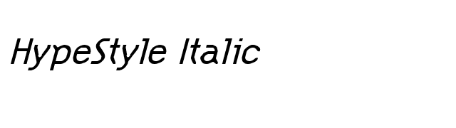 HypeStyle Italic font preview