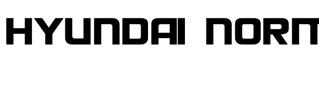 Hyundai Normal font preview