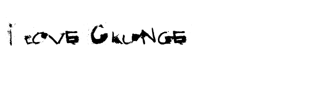 I love Grunge font preview