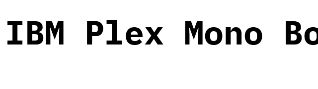 IBM Plex Mono Bold font preview