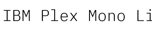 IBM Plex Mono Light font preview