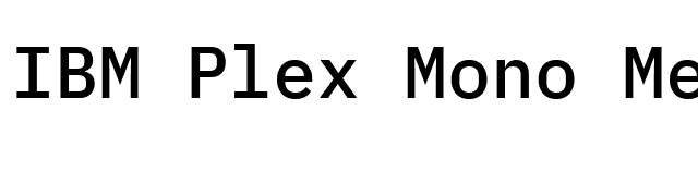 IBM Plex Mono Medium font preview