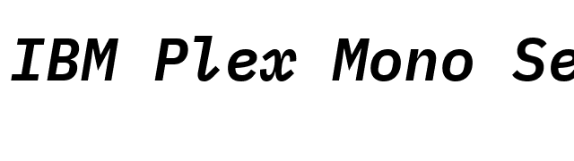 IBM Plex Mono SemiBold Italic font preview