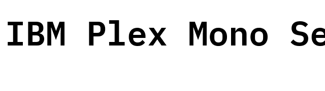 IBM Plex Mono SemiBold font preview