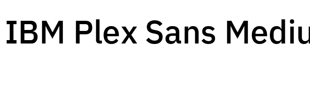IBM Plex Sans Medium font preview