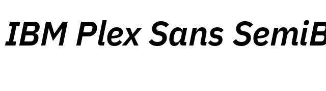 IBM Plex Sans SemiBold Italic font preview