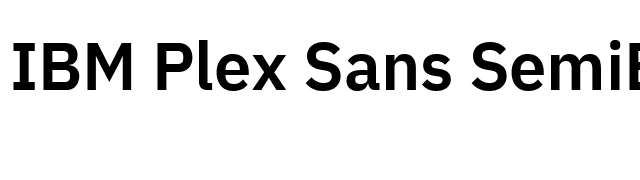 IBM Plex Sans SemiBold font preview