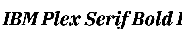 IBM Plex Serif Bold Italic font preview