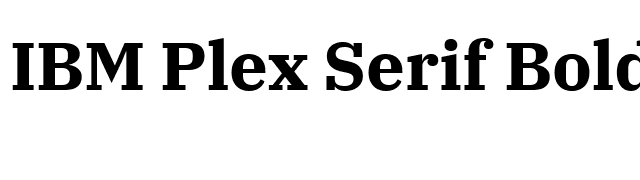 IBM Plex Serif Bold font preview
