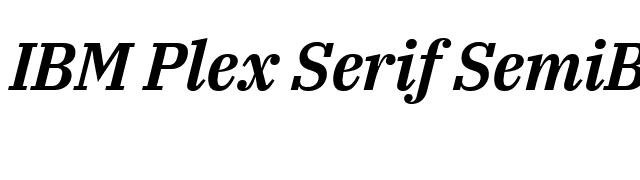 IBM Plex Serif SemiBold Italic font preview