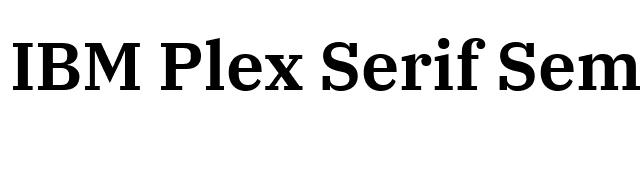 IBM Plex Serif SemiBold font preview