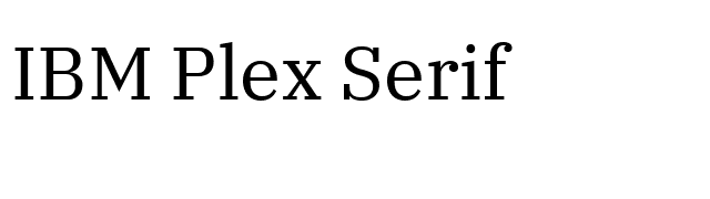 IBM Plex Serif font preview