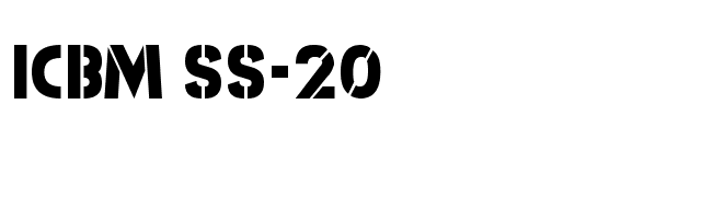 ICBM SS-20 font preview