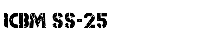 ICBM SS-25 font preview