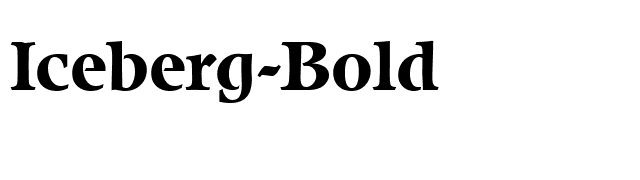 Iceberg-Bold font preview