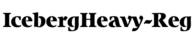 IcebergHeavy-Regular font preview