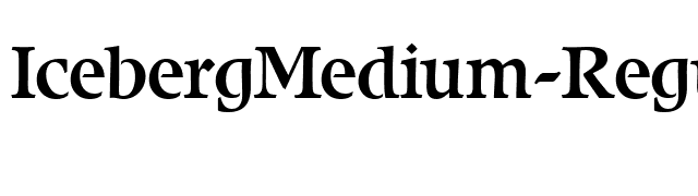 IcebergMedium-Regular font preview