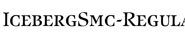 IcebergSmc-Regular font preview