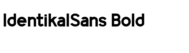 IdentikalSans Bold font preview