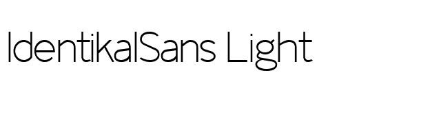 IdentikalSans Light font preview