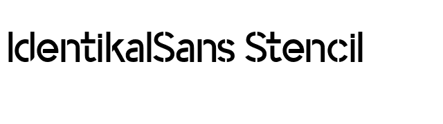 IdentikalSans Stencil font preview