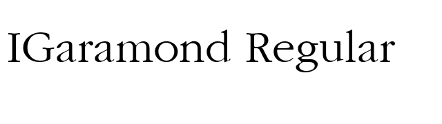 IGaramond Regular font preview