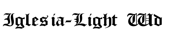 Iglesia-Light Wd font preview