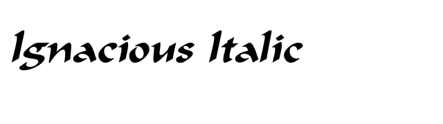 Ignacious Italic font preview