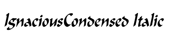IgnaciousCondensed Italic font preview