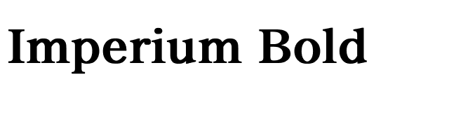 Imperium Bold font preview