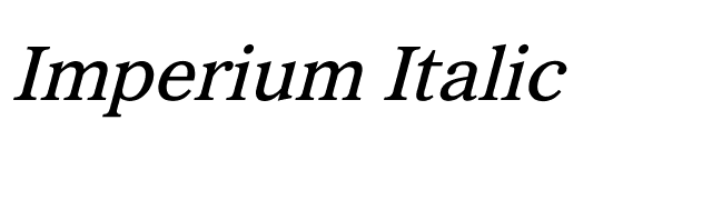 Imperium Italic font preview